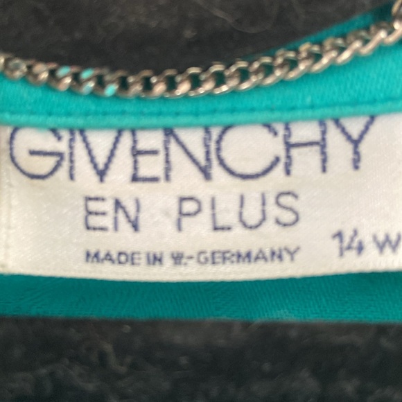 Vintage Givenchy En Plus Designer Blue Green Floral Blazer Plus 14W 80's 90s - Picture 4 of 7